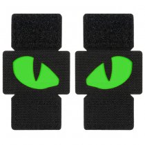 M-Tac Green Tiger Eyes Laser Cut Patch - Black