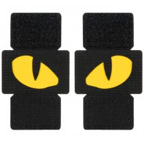 M-Tac Yellow Tiger Eyes Laser Cut Patch - Black