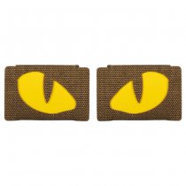 M-Tac Yellow Tiger Eyes Laser Cut Patch - Coyote