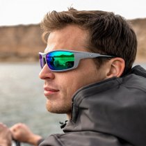 Wiley X WX Grid Captivate Polarized Green Mirror - Grey