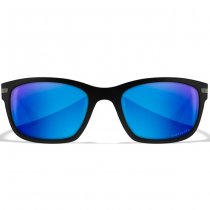 Wiley X WX Helix Captivate Polarized Blue Mirror - Black