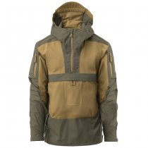 Helikon-Tex Tracer Anorak Jacket - Polycotton Stretch Ripstop - Coyote / Taiga Green - XL