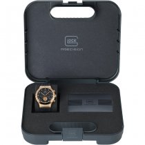 Glock Watch Coyote Steel Case & Black Silicone Strap