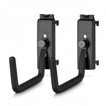 Savior Equipment Wall Rack System Adjustable J-Hook Large 2 Pack - Black