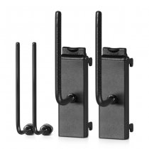 Savior Equipment Wall Rack System Adjustable Pistol & Suppressor Rod 2 Pack - Black