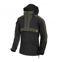 Helikon-Tex Woodsman Anorak Jacket - Black / Taiga Green - 3XL