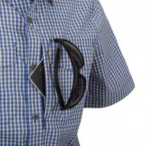 Helikon-Tex Covert Concealed Carry Short Sleeve Shirt - Royal Blue Checkered - XS