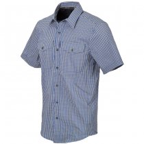 Helikon-Tex Covert Concealed Carry Short Sleeve Shirt - Royal Blue Checkered - L