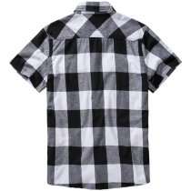 Brandit Checkshirt Halfsleeve - White / Black - XL