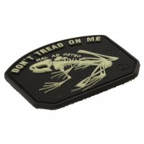 JTG Don't Tread on me Frog Rubber Patch - Glow in the Dark