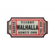 JTG Large Walhalla Ticket Rubber Patch - Glow in the Dark