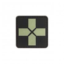 JTG Red Cross Rubber Patch 40mm - Glow in the Dark