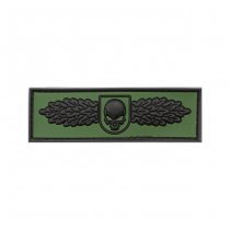 JTG SOF Skull Badge Rubber Patch - Forest