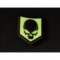 JTG SOF Skull Rubber Patch - Glow Back