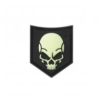 JTG SOF Skull Rubber Patch - Glow in the Dark