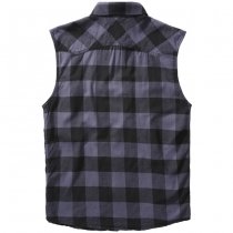 Brandit Checkshirt Sleeveless - Black / Grey - XL