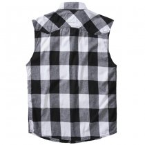 Brandit Checkshirt Sleeveless - White / Black - 7XL