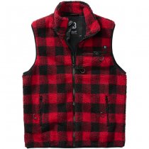 Brandit Teddyfleece Vest Men - Red / Black - 5XL