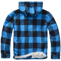 Brandit Lumberjacket Hooded - Black / Blue - 3XL