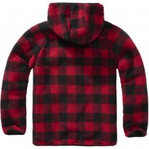 Brandit Teddyfleece Worker Jacket - Red / Black - XL