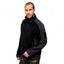 Brandit Fleecejacket Ripstop - Black - L