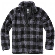 Brandit Teddyfleece Jacket - Black / Grey - M