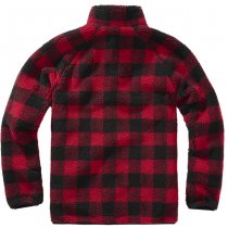 Brandit Teddyfleece Jacket - Red / Black - L