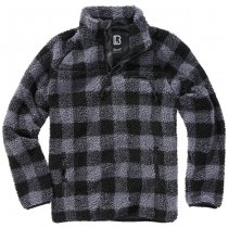 Brandit Teddyfleece Troyer - Black / Grey - XL