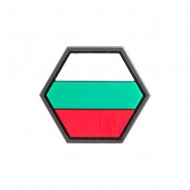 JTG Hexagon Bulgarian Flag Rubber Patch - Black