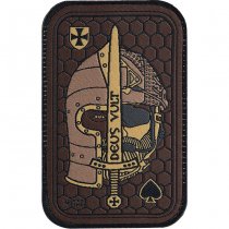 M-Tac Deus Vult Ace Woven Patch - Coyote