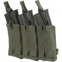 M-Tac Elastic Triple Magazine Pouch Elite Laser Cut - Ranger Green