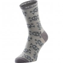 M-Tac Lightweight Socks Pirate Skull Mk.3 Light Grey 43-46