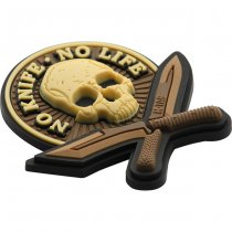 M-Tac No Knife No Life 3D Rubber Patch - Coyote