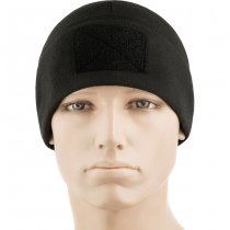 M-Tac Tactical Fleece Watch Cap Beanie & Patch Panel - Black - M