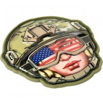 M-Tac Emoji USA Girl 2 Rubber Patch - Multicam